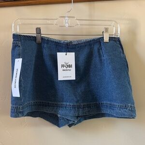 Princess Polly Dark Blue Jean Shorts